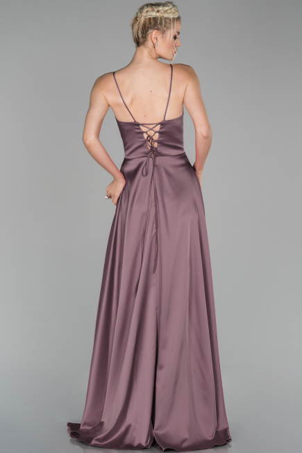 Abendkleid Lang Satin Nerzbraun ABU1458