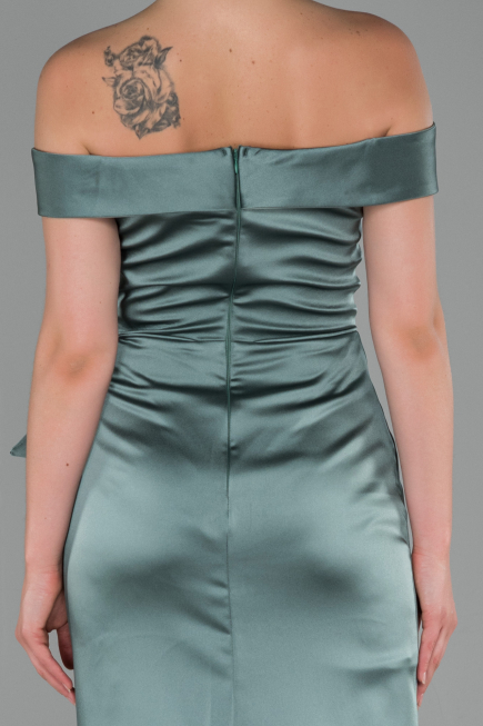 Abendkleid Lang Satin Türkis ABU1713