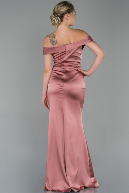 Abendkleid Lang Satin Altrosa ABU1713