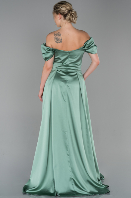 Abendkleid Lang Satin Türkis ABU1716
