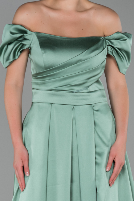 Abendkleid Lang Satin Türkis ABU1716