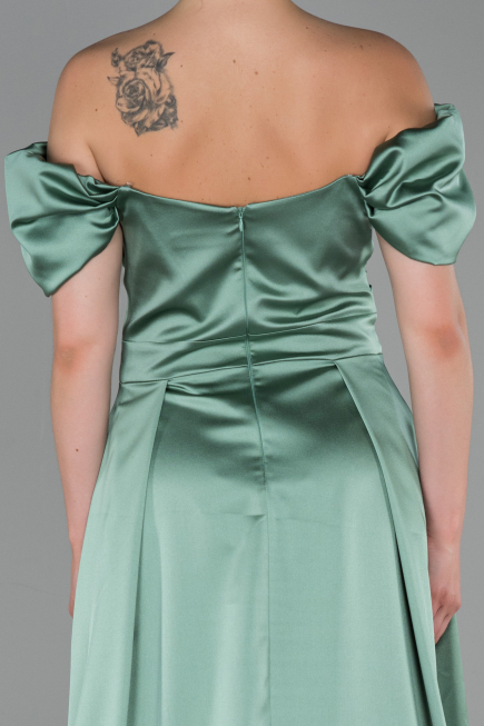 Abendkleid Lang Satin Türkis ABU1716