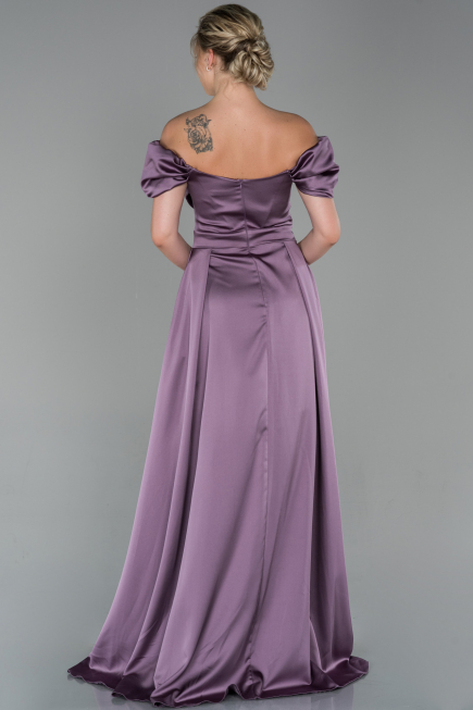 Abendkleid Lang Satin Lavendel ABU1716