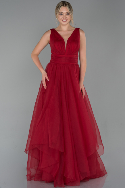 Abendkleid Lang Weinrot ABU1727
