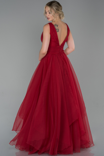 Abendkleid Lang Weinrot ABU1727