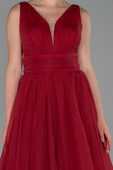 Abendkleid Lang Weinrot ABU1727