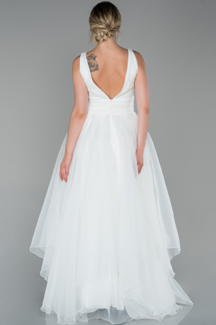 Abendkleid Lang Weiß ABU1727