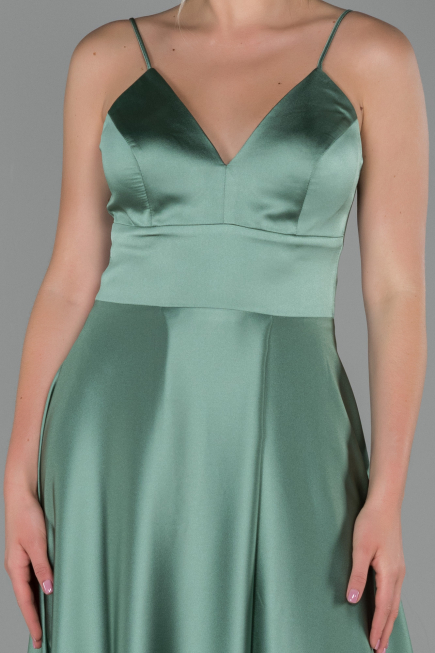 Abendkleid Lang Satin Türkis ABU1458