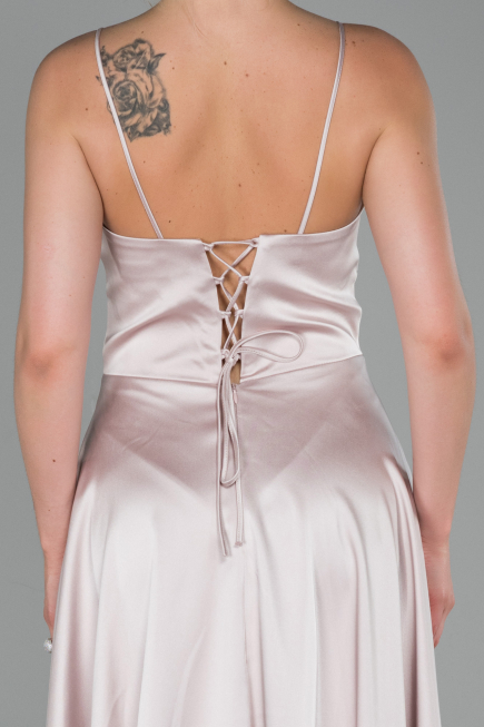 Abendkleid Lang Satin Puder ABU1458