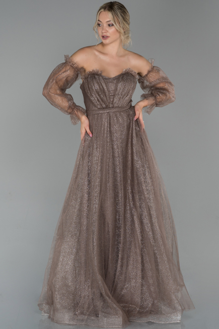 Abendkleid Lang Kupfer ABU1730