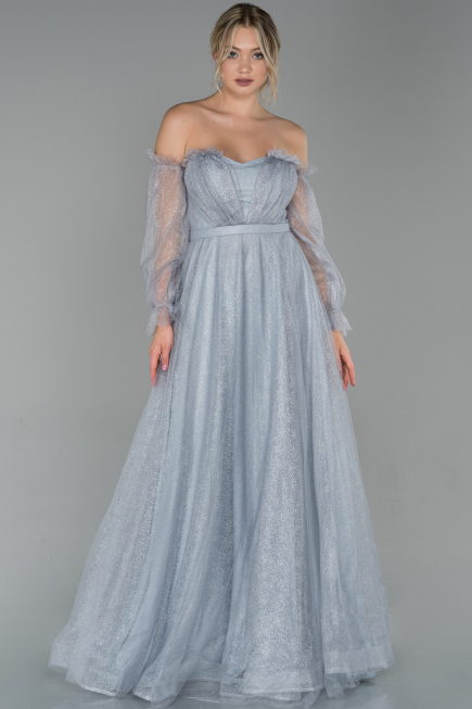 Abendkleid Lang Grau ABU1730