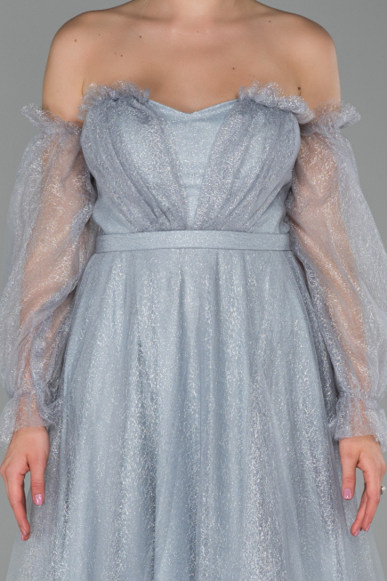 Abendkleid Lang Grau ABU1730