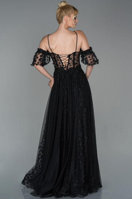 Abendkleid Lang Schwarz ABU1739