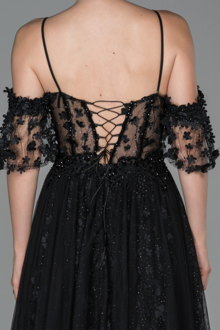 Abendkleid Lang Schwarz ABU1739