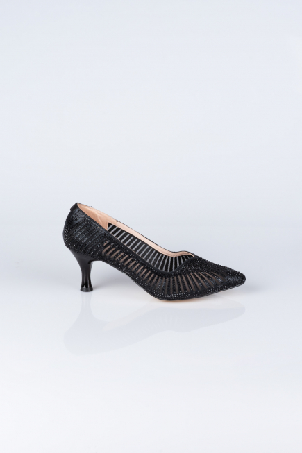 Stiletto Steinbesetzt Schwarz MJ5151