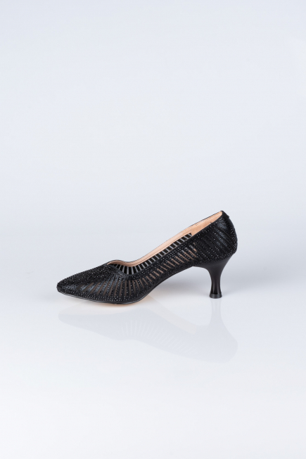 Stiletto Steinbesetzt Schwarz MJ5151