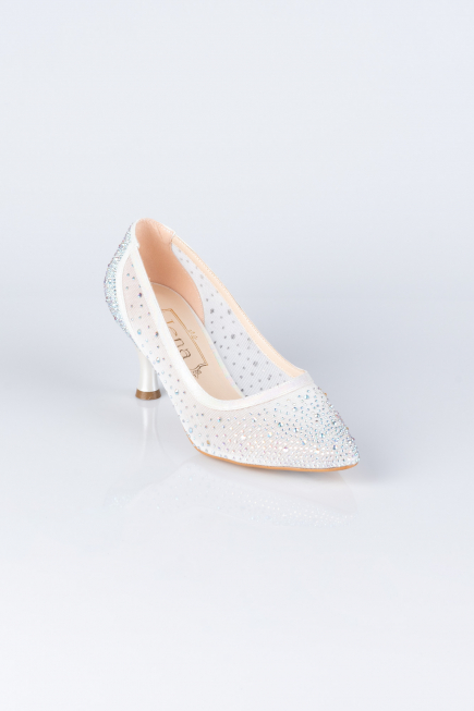 Party-Schuhe Steinbesetzt Perlmutt MJ5314