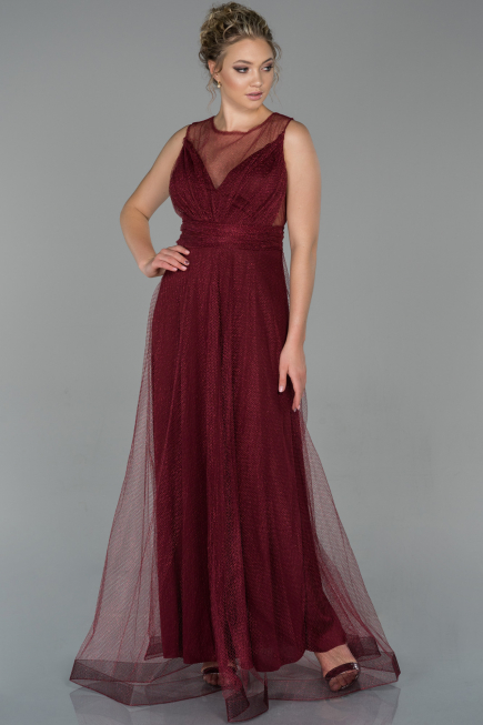 Abschlusskleid Lang Weinrot ABU1826