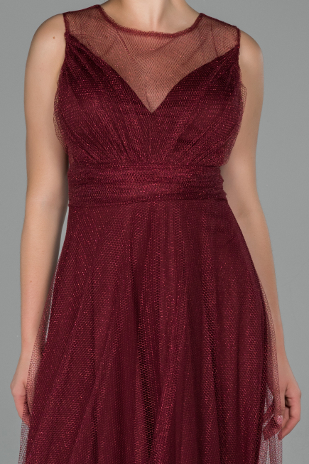 Abschlusskleid Lang Weinrot ABU1826