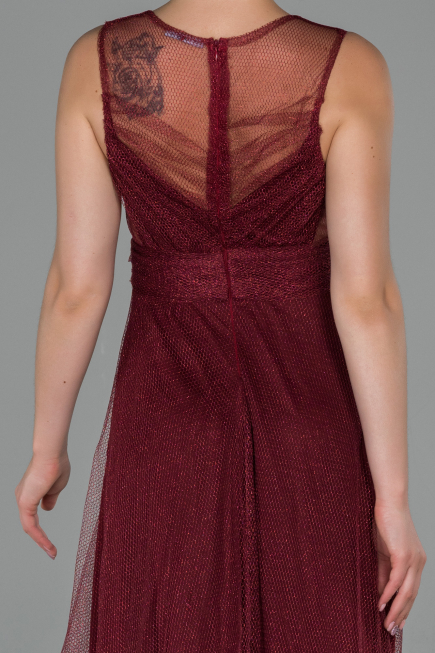 Abschlusskleid Lang Weinrot ABU1826