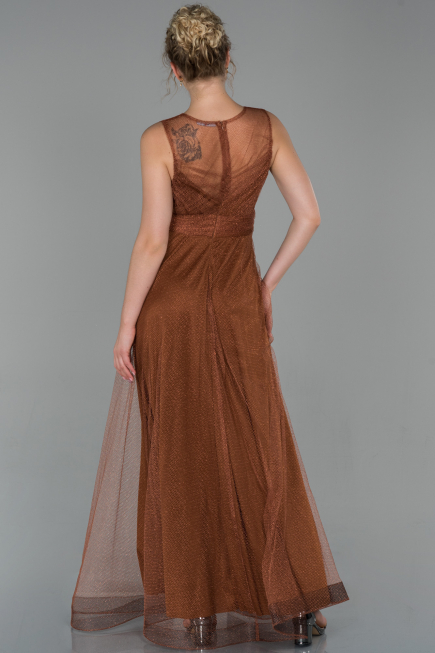 Abschlusskleid Lang Zimtfarben ABU1826