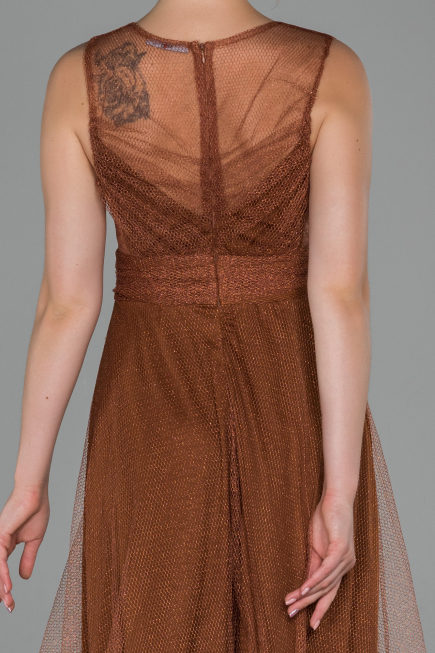 Abschlusskleid Lang Zimtfarben ABU1826