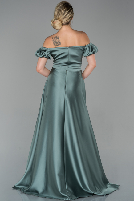 Abendkleid Lang Satin Türkis ABU1840