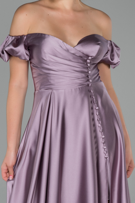 Abendkleid Lang Satin Lila ABU1840