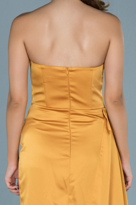 Abschlusskleid Lang Senfgelb ABU358