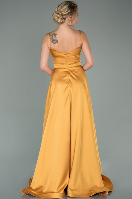Safran Abendkleid Satin Lang ABU1601