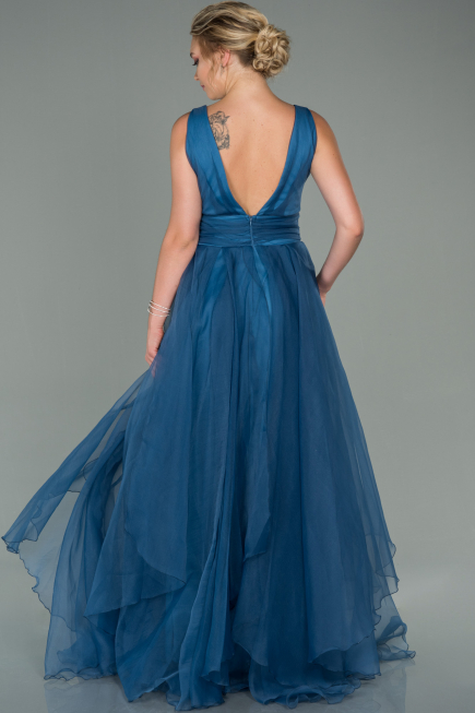 Indigo Abendkleid Lang ABU1727