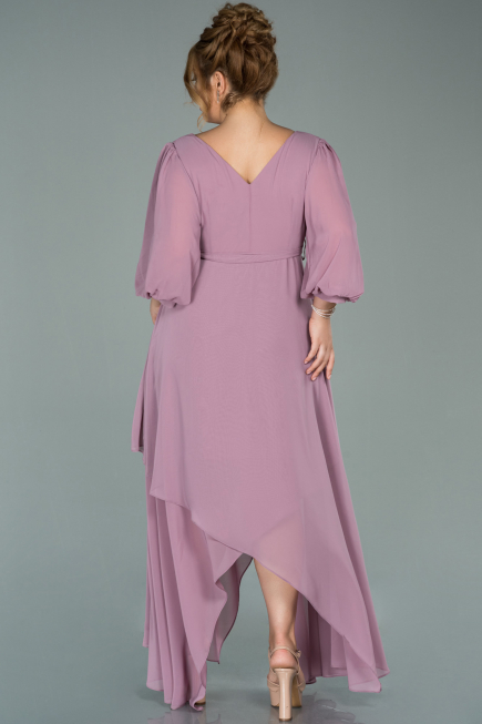 Kleider in Großen Größen Midi Chiffon Altrosa ABK1083