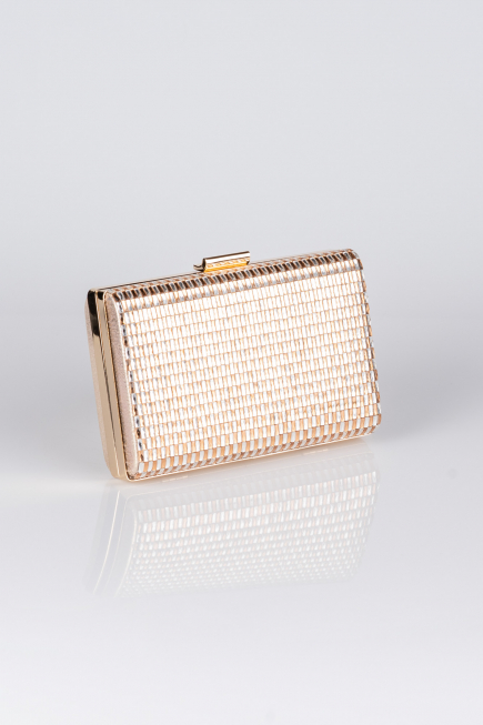 Kästchen-Tasche Verputz Gold V334