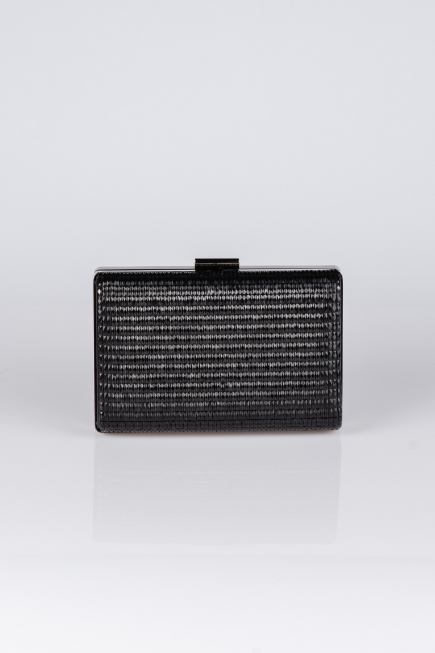 Kästchen-Tasche Verputz Schwarz V334