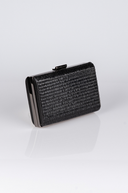 Kästchen-Tasche Verputz Schwarz V334