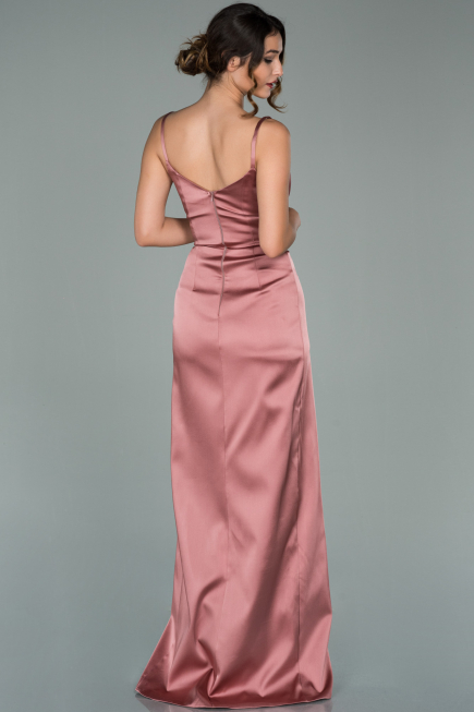 Zwiebelschale Abendkleid Satin Lang ABU564