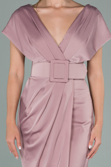 Partykleid Kurz Satin Altrosa ABK1107