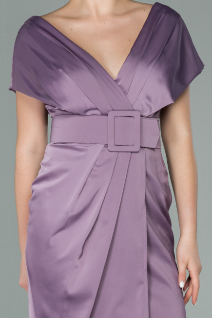 Lavendel Partykleid Satin Kurz ABK1107