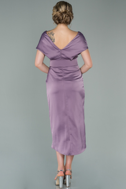 Lavendel Partykleid Satin Kurz ABK1107