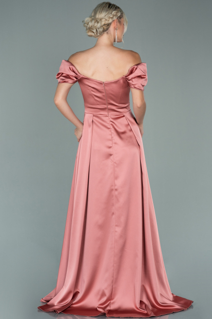 Zwiebelschale Abendkleid Satin Lang ABU1716