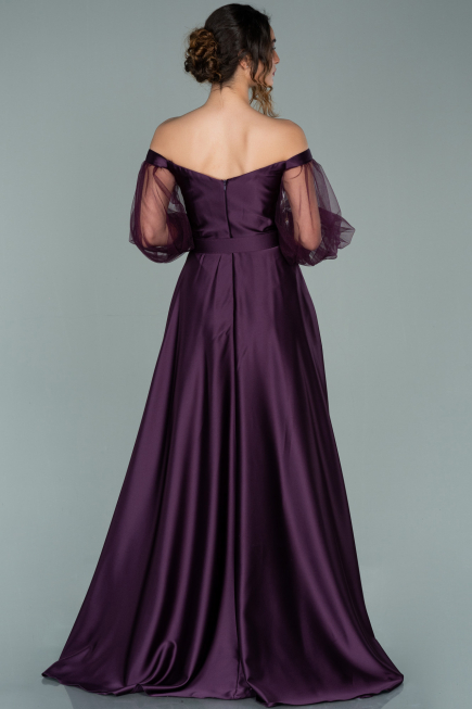 Abendkleid Lang Satin Violette ABU2025
