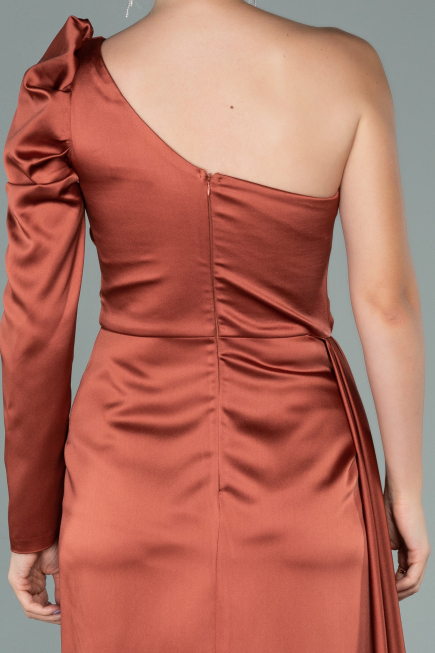 Abendkleid Lang Satin Zimtfarben ABU2038