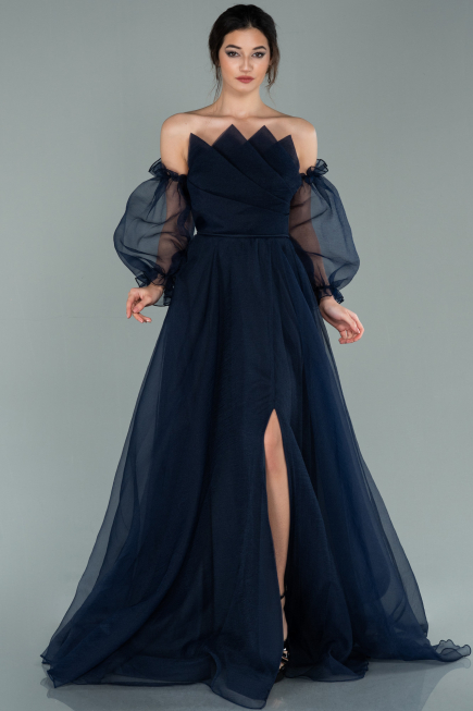 Abendkleid Lang Marineblau ABU2076