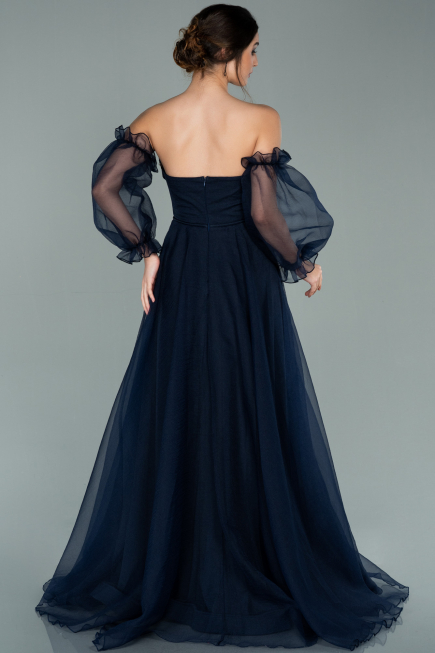 Abendkleid Lang Marineblau ABU2076