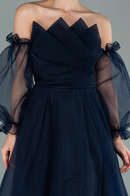 Abendkleid Lang Marineblau ABU2076