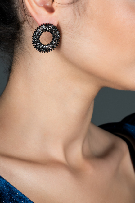 Ohrschmuck Anthrazit UK466