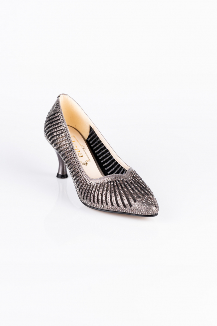Platin Stiletto Steinbesetzt MJ5151