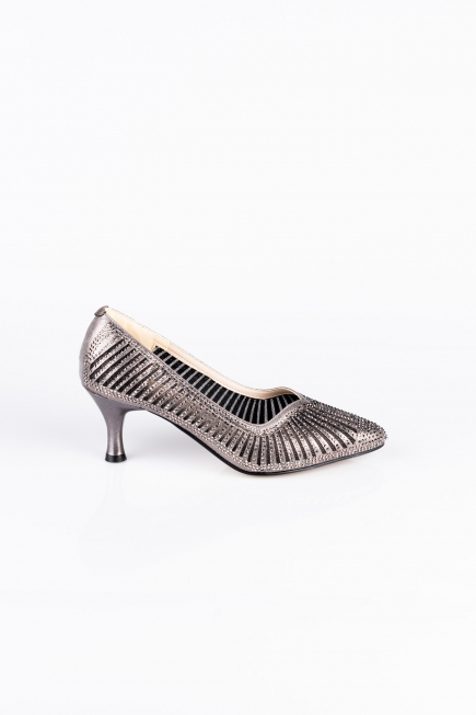 Platin Stiletto Steinbesetzt MJ5151