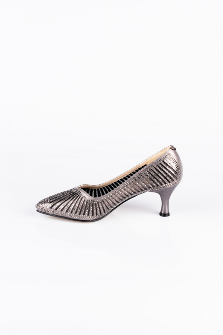 Platin Stiletto Steinbesetzt MJ5151