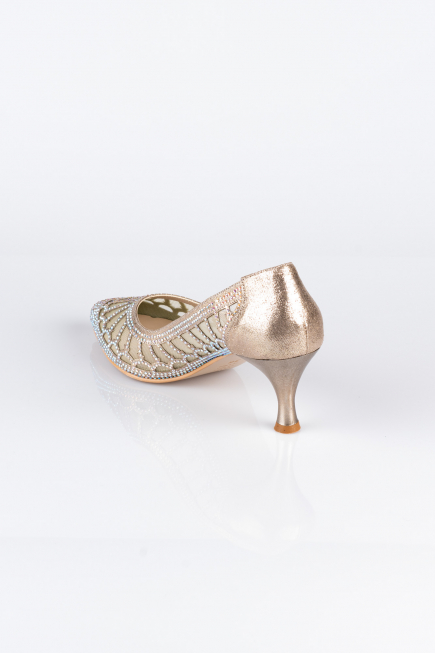 Stiletto Steinbesetzt Gold-Metallic MJ5431
